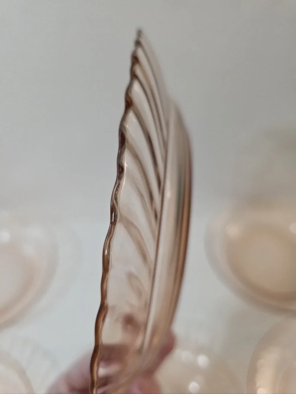 Vintage 80s Arcoroc Rosaline Pink Swirl Salad Plates France